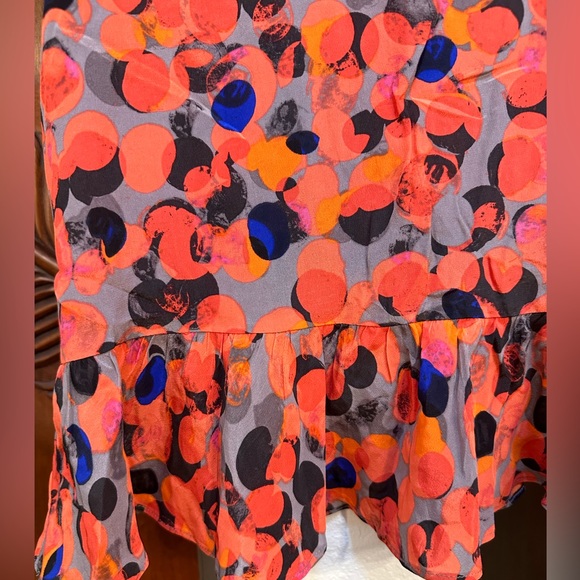 HD in Paris colorful print blouse size 0 - Picture 4 of 5